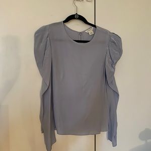 Club Monaco blouse with puff sleeve detail